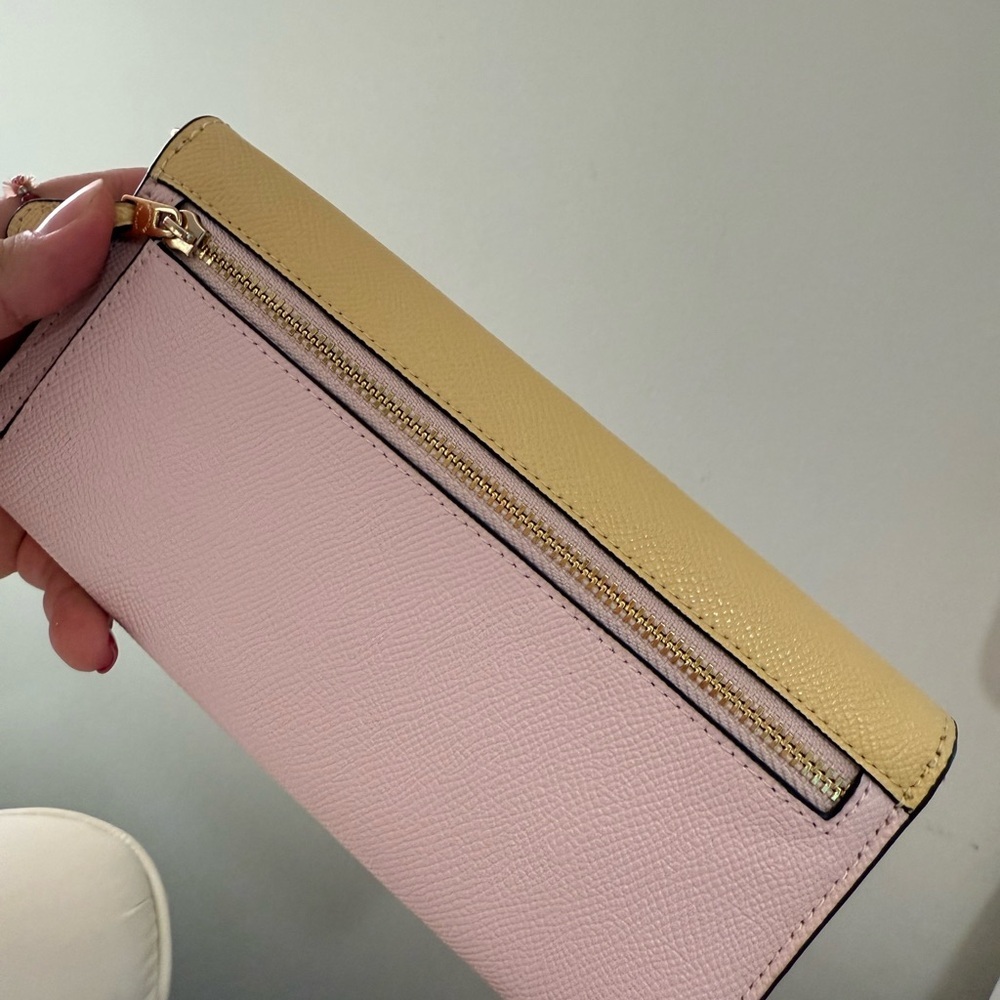 Coach Women's Tri-Color Wallet - Yellow, Green, Pink - Picture 3 of 8